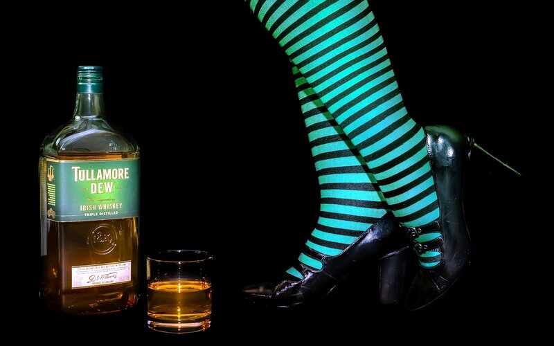 Legs in Striped Socks — Black