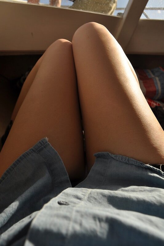 legs in sunlight