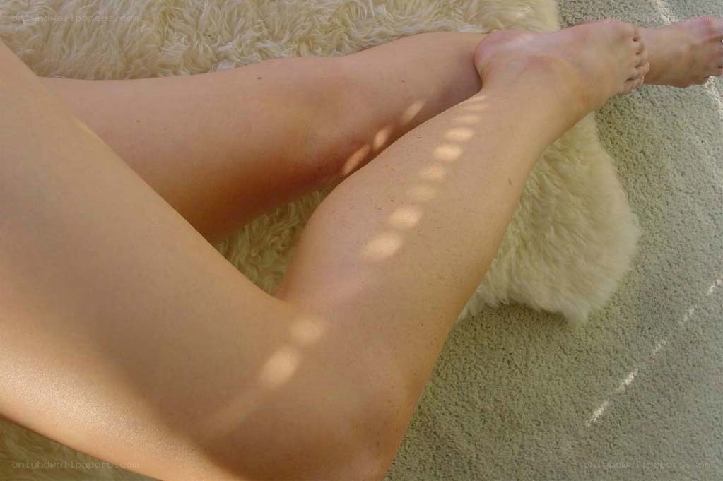 legs on a fluffy rug