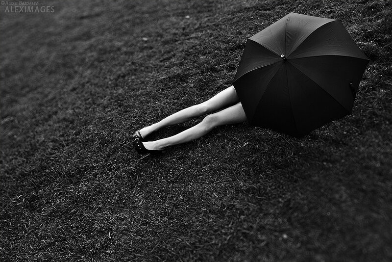 Legs under Umbrella