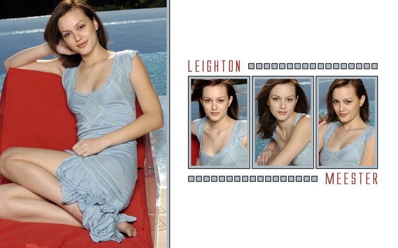 Leighton Meester by pool