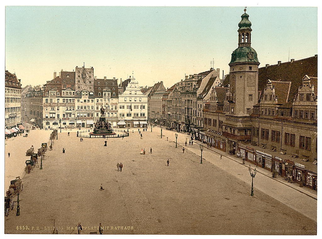 Leipzig Market Square with Town Hall