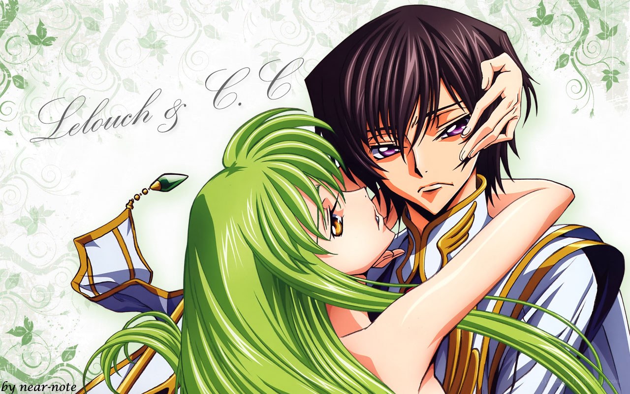 Lelouch and C.C. embrace