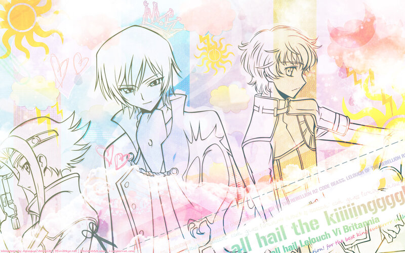 Lelouch and Suzaku art collage
