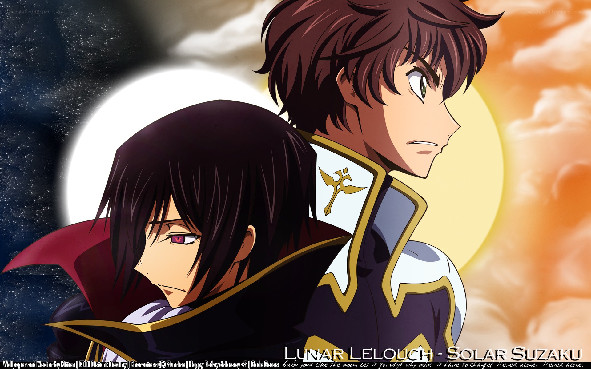 Lelouch and Suzaku in contrast