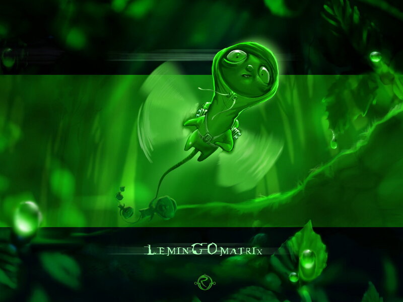 Lemming in a green forest
