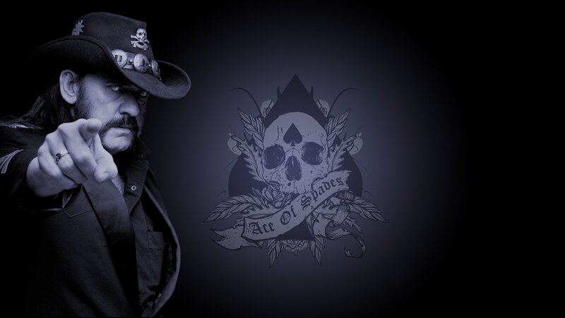 Lemmy Kilmister pointing at camera