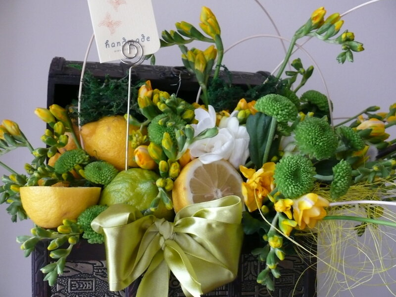 Lemon and Flower Arrangement