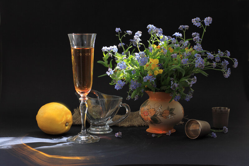 Lemon and Flowers
