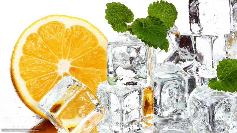 Lemon and Ice Cubes
