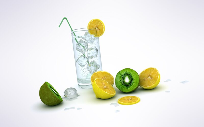 Lemon and Kiwi Drink — White