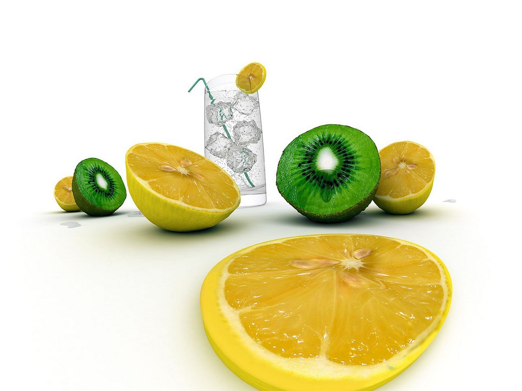 lemon and kiwi fruit display