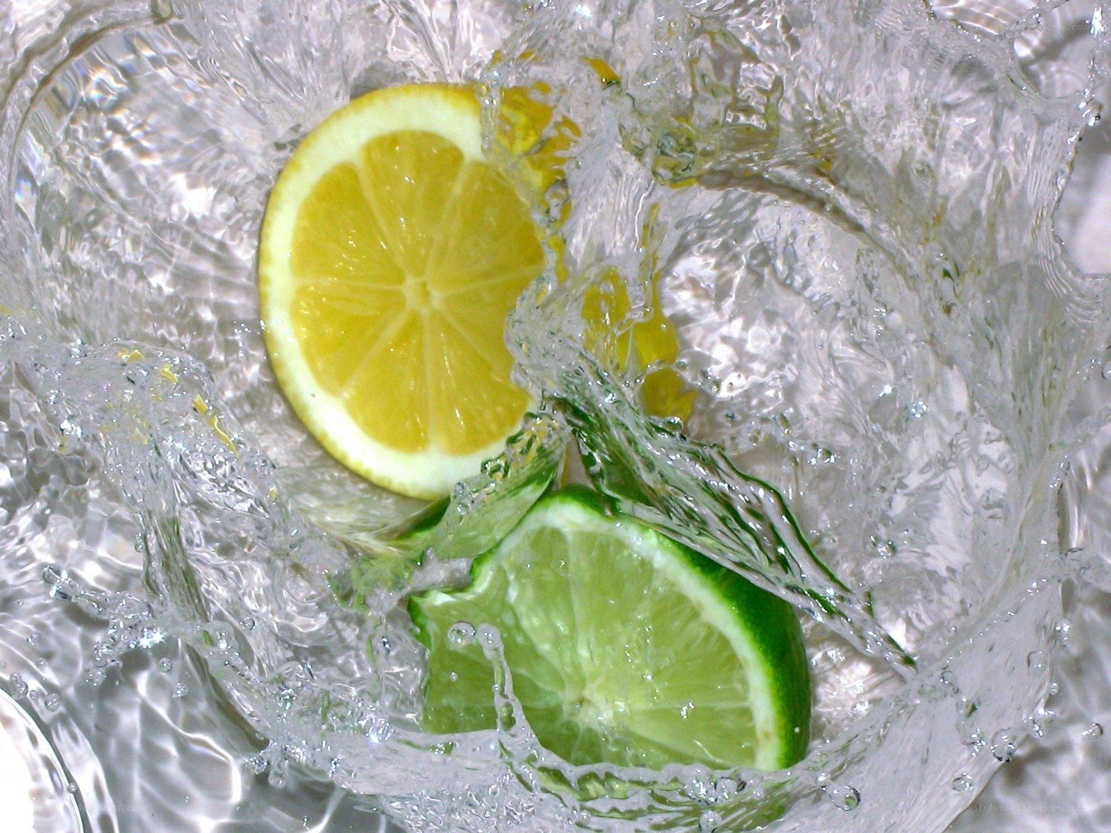 lemon and lime in water