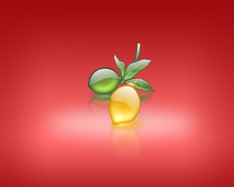 lemon and lime on red