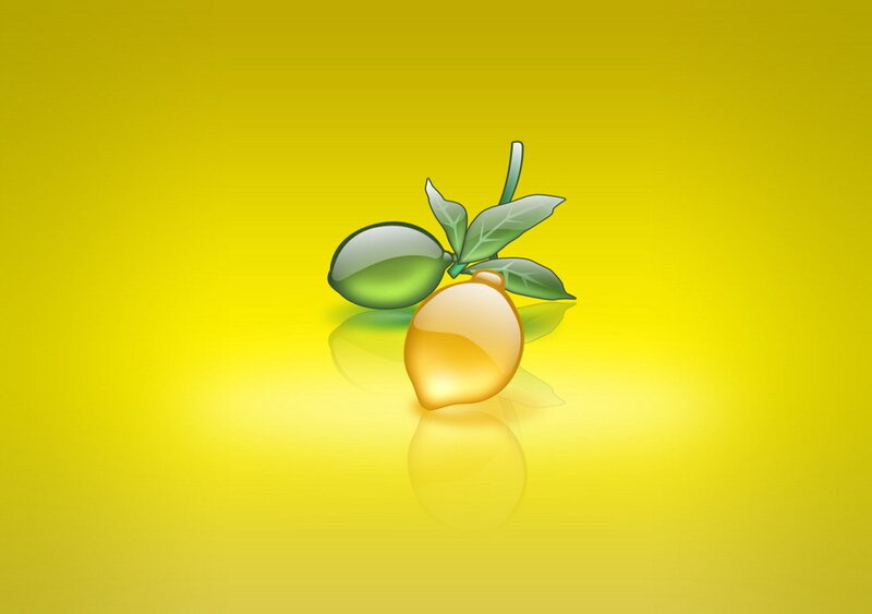 lemon and olive on yellow