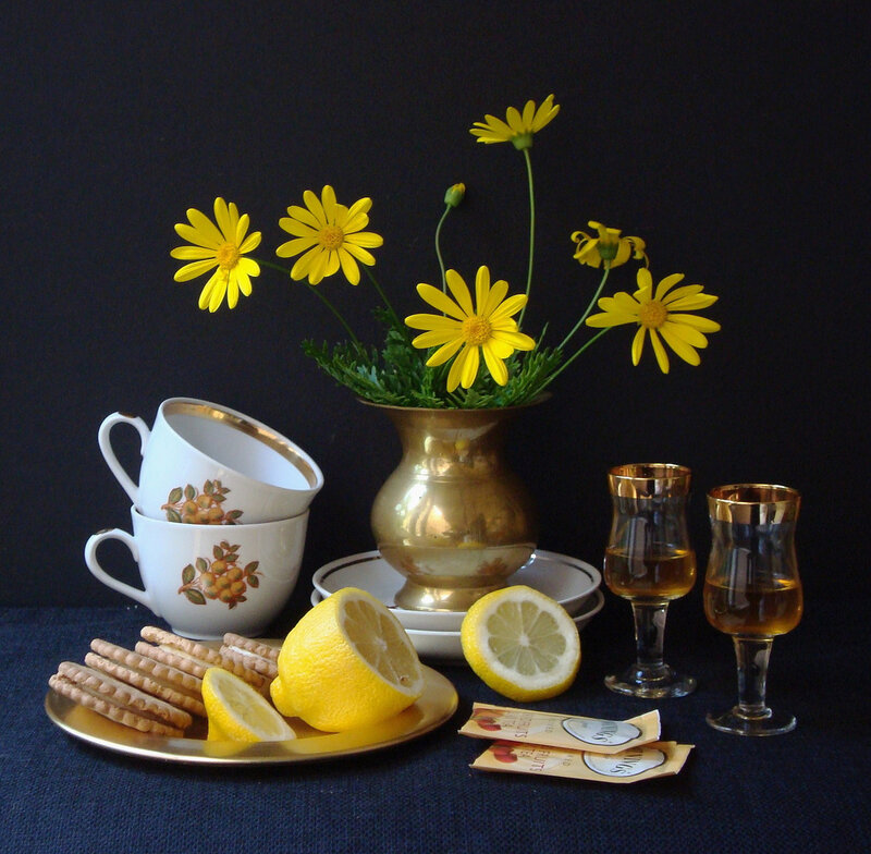 Lemon and Tea Setup