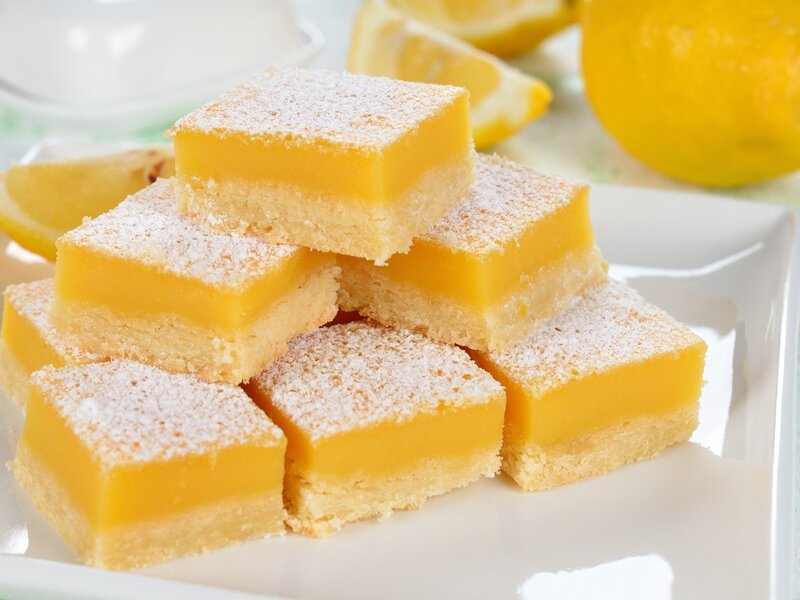 Lemon Bars on Plate