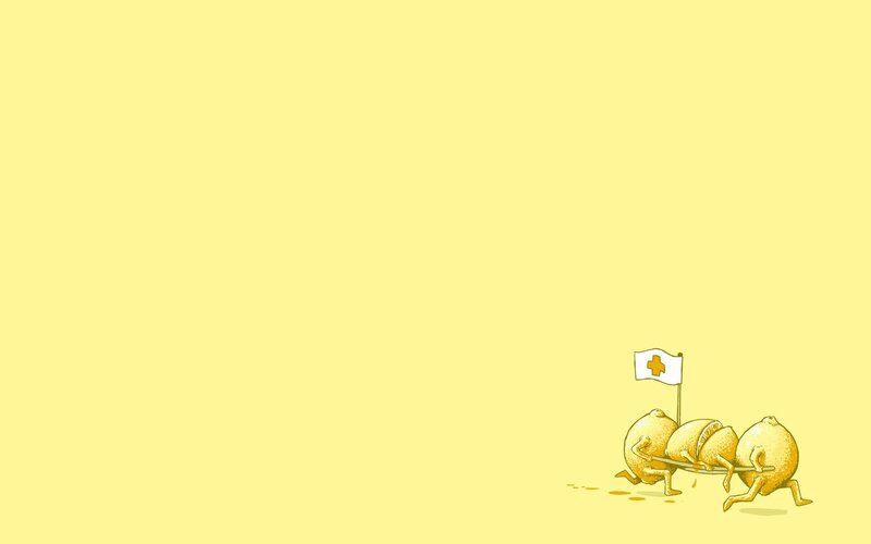 Lemon Characters Carrying Flag