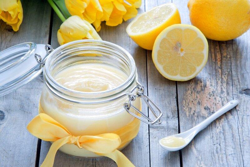 Lemon Curd in Jar — Yellow, Calm