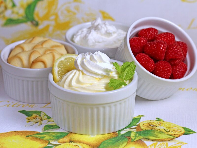 Lemon Dessert with Berries — White