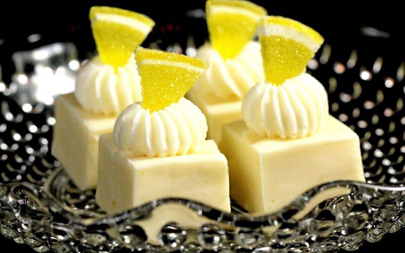 Lemon Desserts on Plate — White