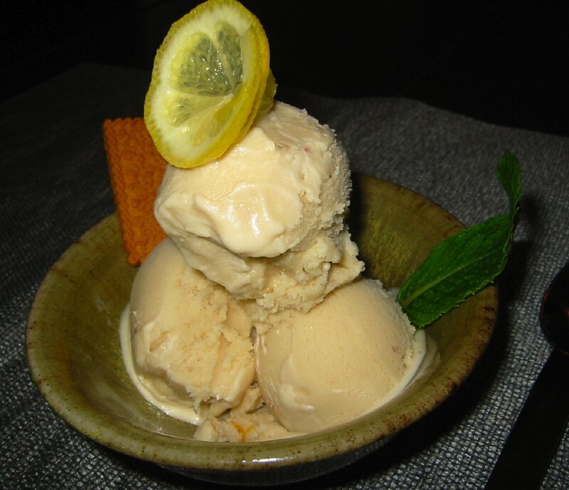 lemon ice cream dessert