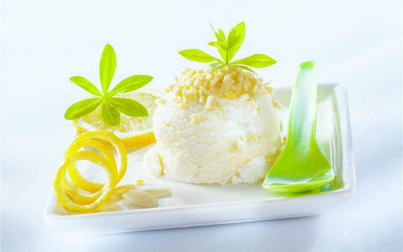 Lemon Ice Cream Dessert — White