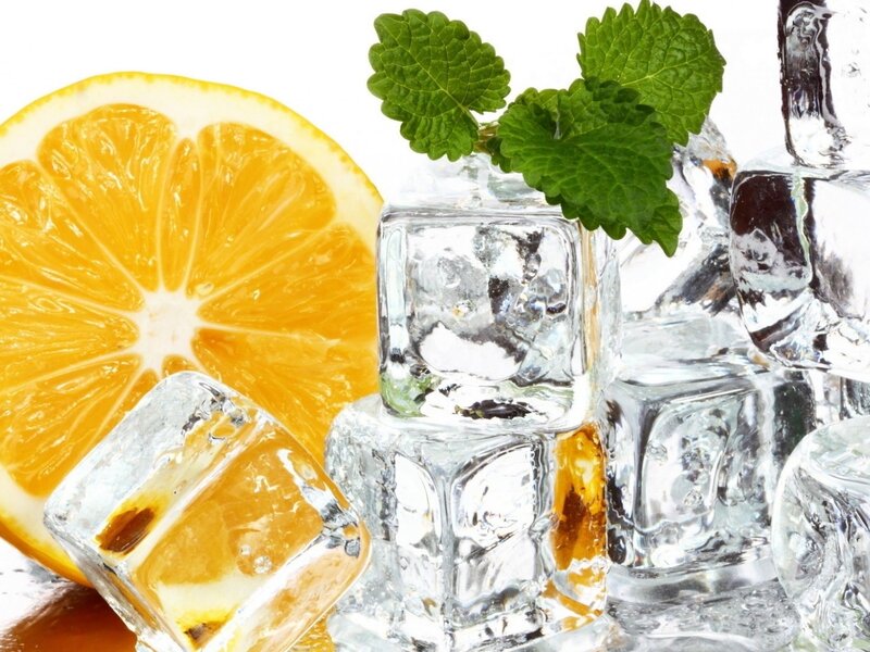 lemon mint ice cubes