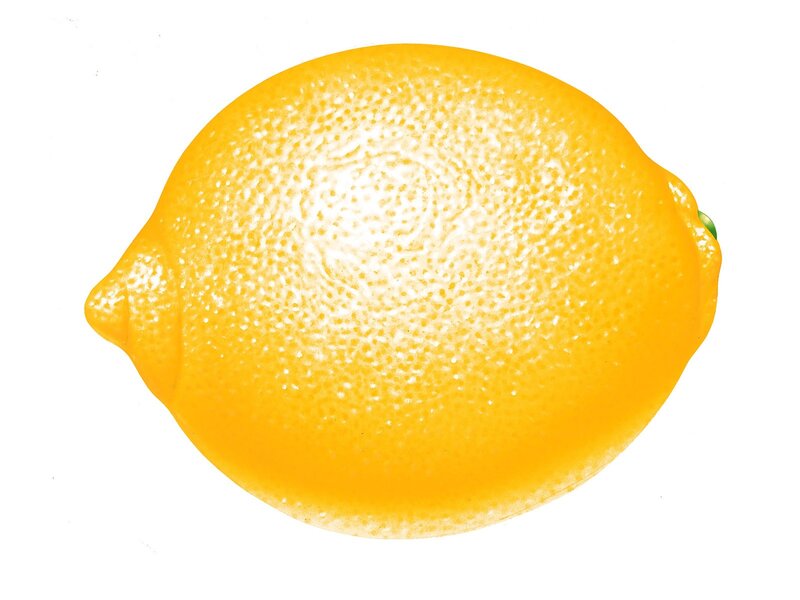Lemon on White Background