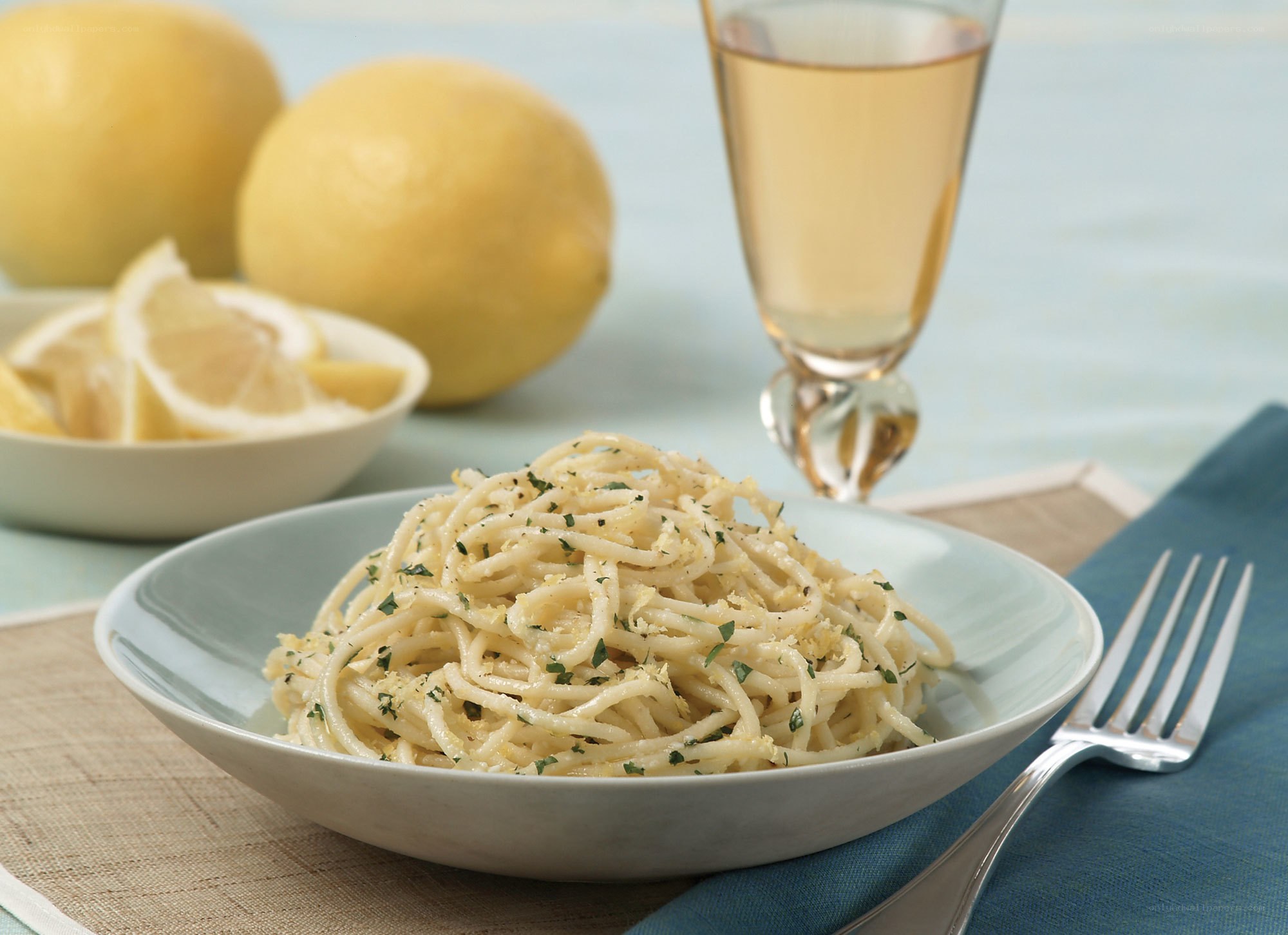 lemon pasta with white wine