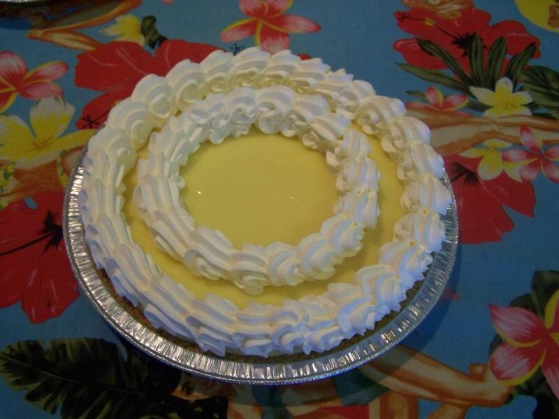 lemon pie with whipped cream