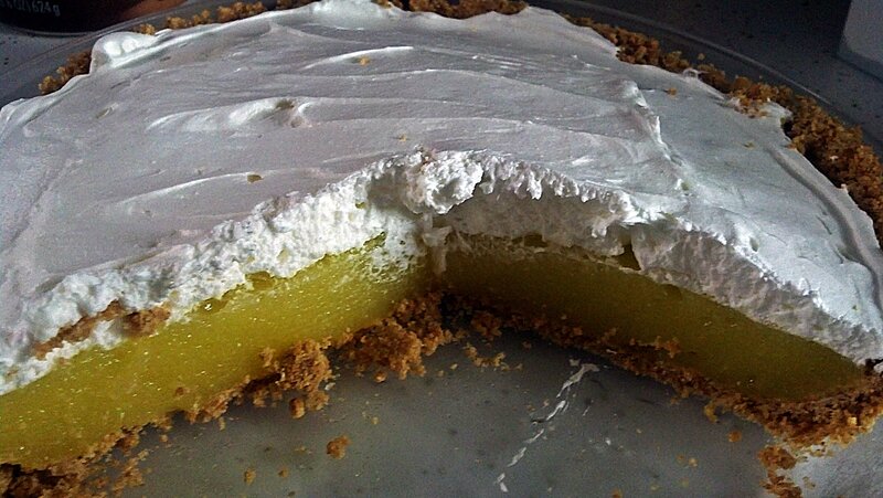 Lemon Pie with Whipped Cream — Yellow