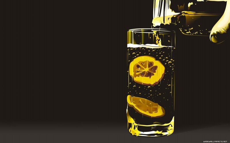 Lemon Slice in Drink