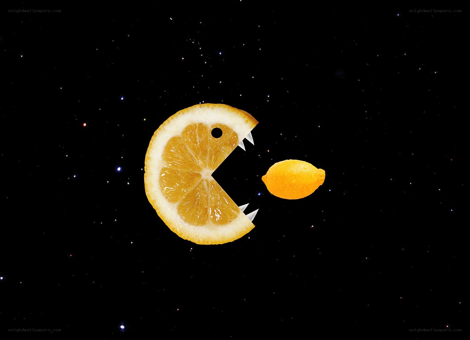 lemon slice in space