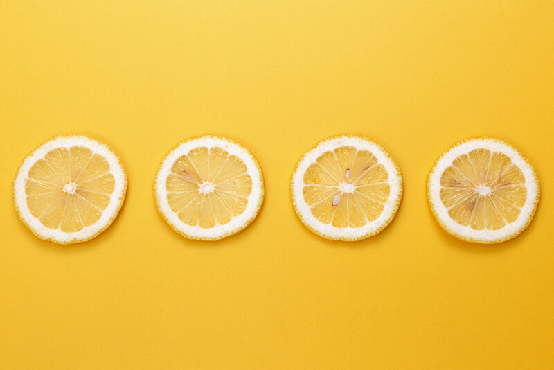 Lemon Slices in a Row — Yellow
