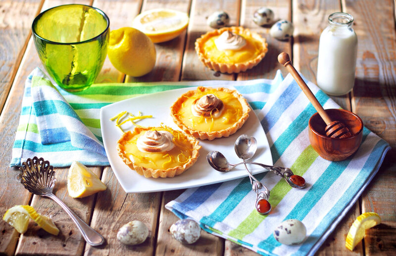 Lemon Tarts on Table