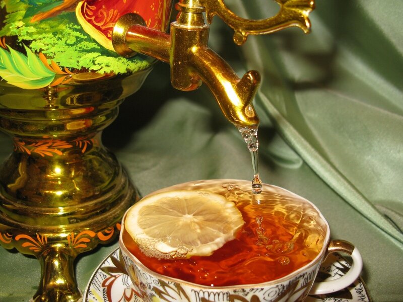 Lemon Tea Being Poured