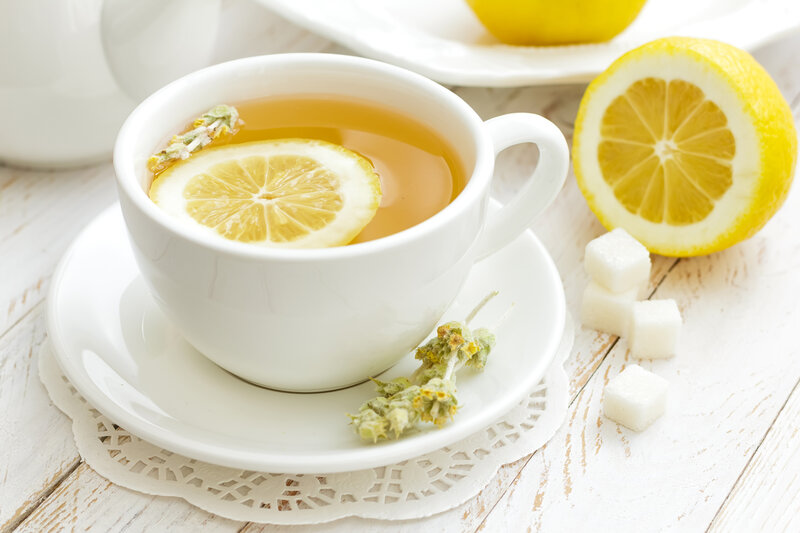 Lemon Tea in Cup — White