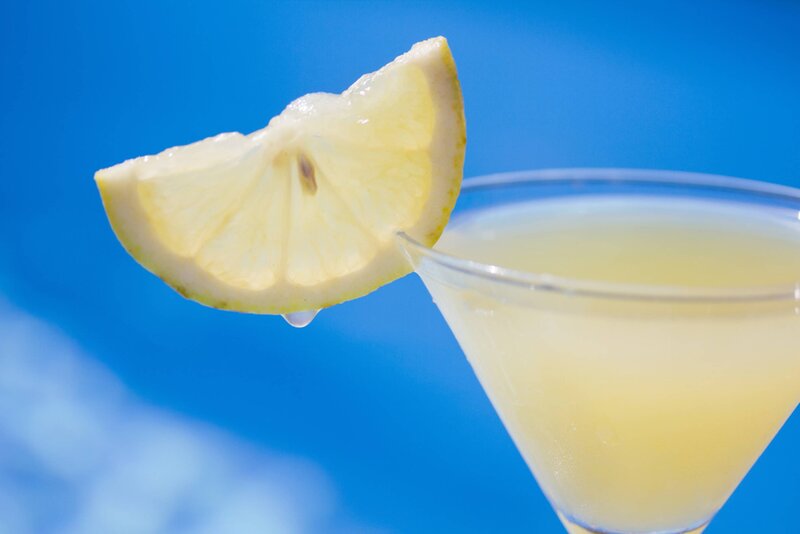 Lemon Wedge on Cocktail