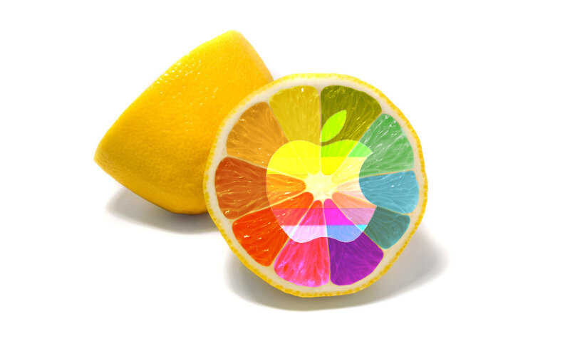 Lemon with Rainbow Apple