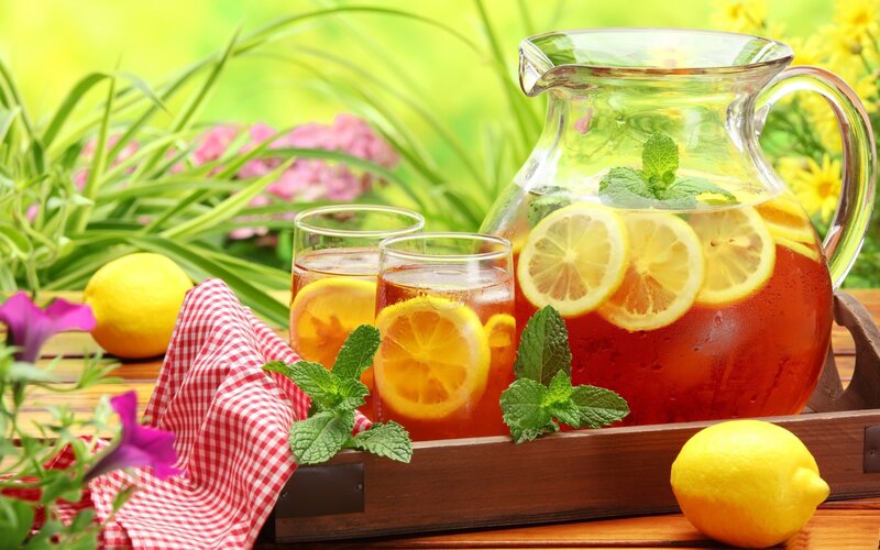 Lemonade in Pitcher — Yellow, Refreshing, Summer, Photograph, Lemons