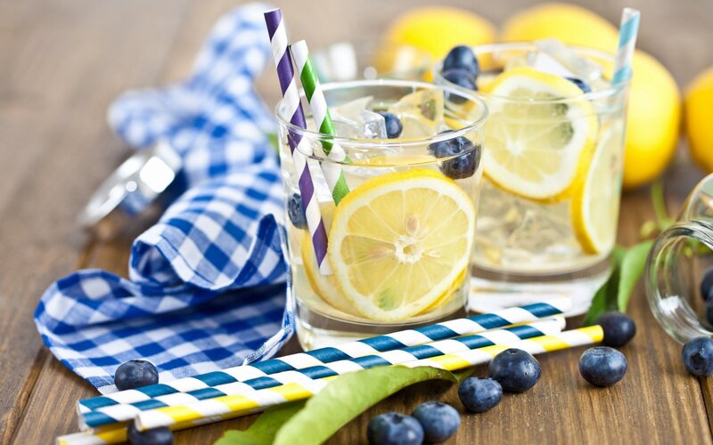 Lemonade with Blueberries