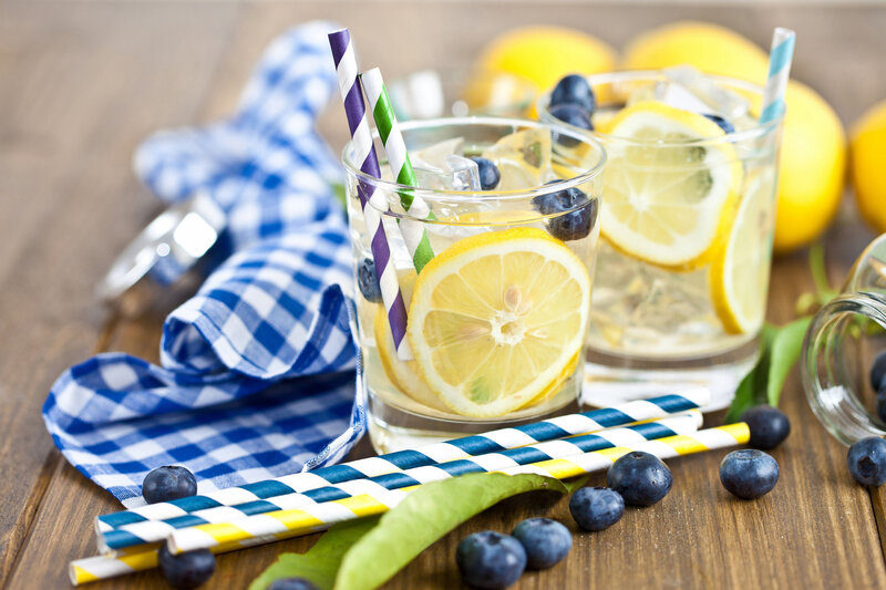 Lemonade with Blueberries — Yellow
