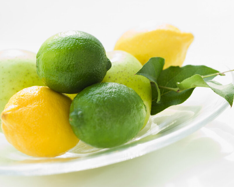 Lemons and Limes in Bowl — Green
