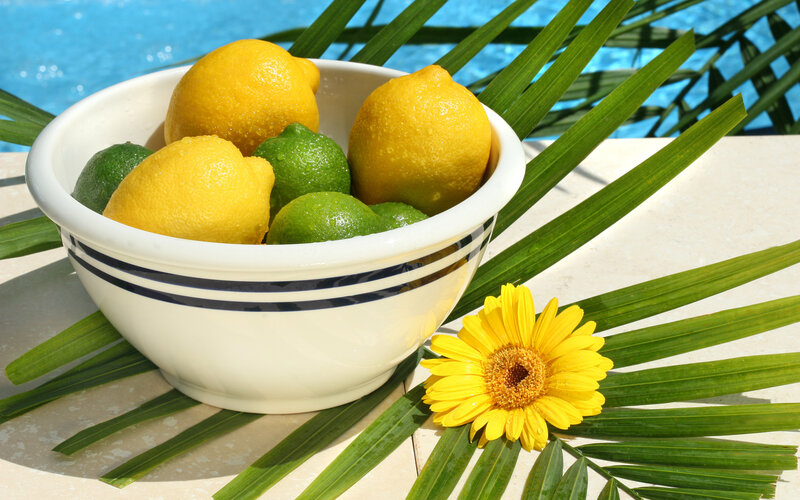 Lemons and Limes in Bowl