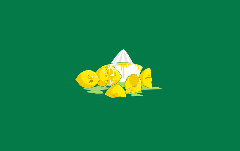 Lemons Being Squeezed — Green