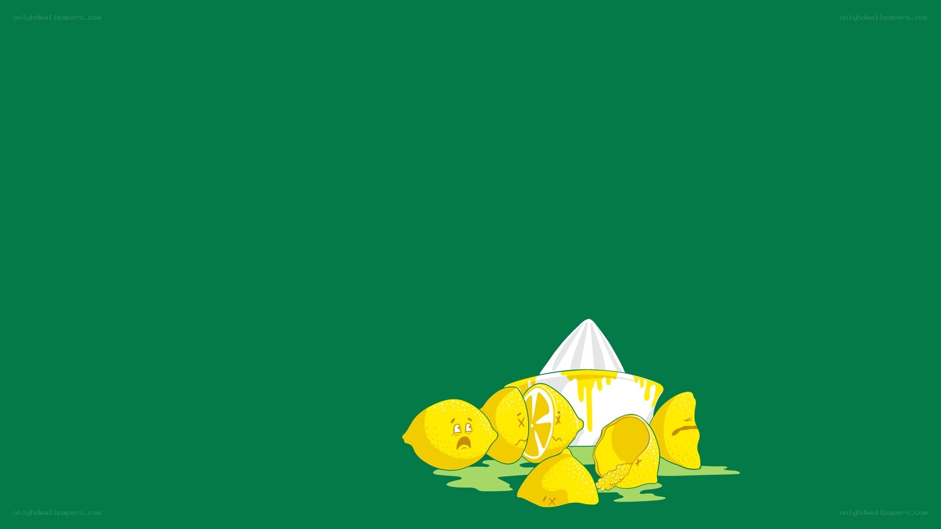 Lemons crushed by juicer