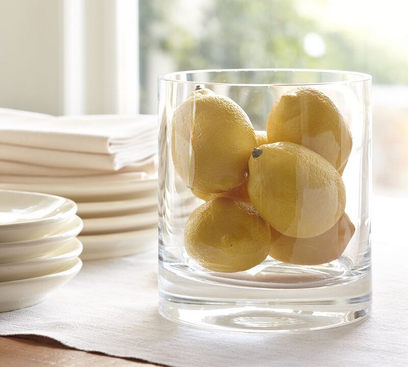 Lemons in Glass Vase