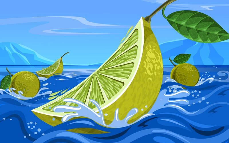 lemons in the ocean