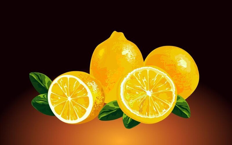 lemons with leaves